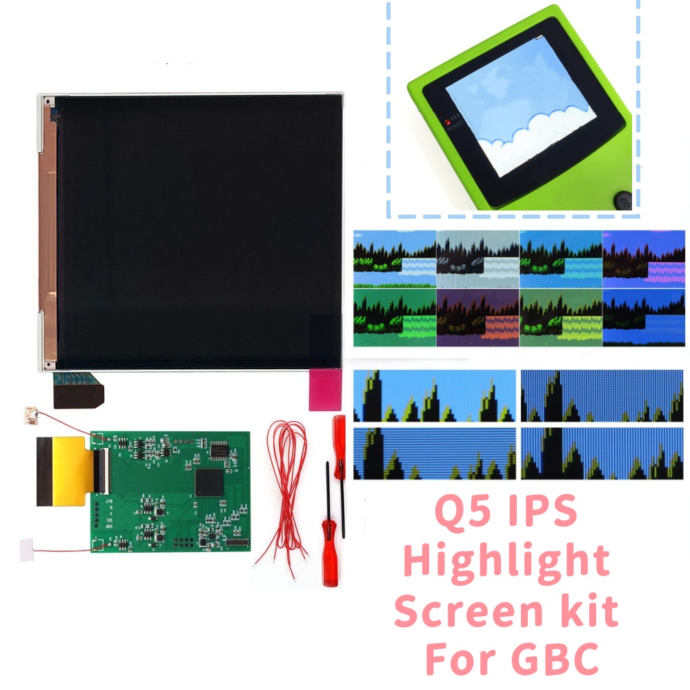 Lcd Screen Arcade - HISPEEDIDO Voor GBC 3.1' Q5 IPS