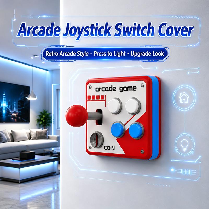 Arcade Vibes - 3D-printpaneel, stopcontactbediening, decoratie, cadeau, speelgoed, retro-gameconsole,