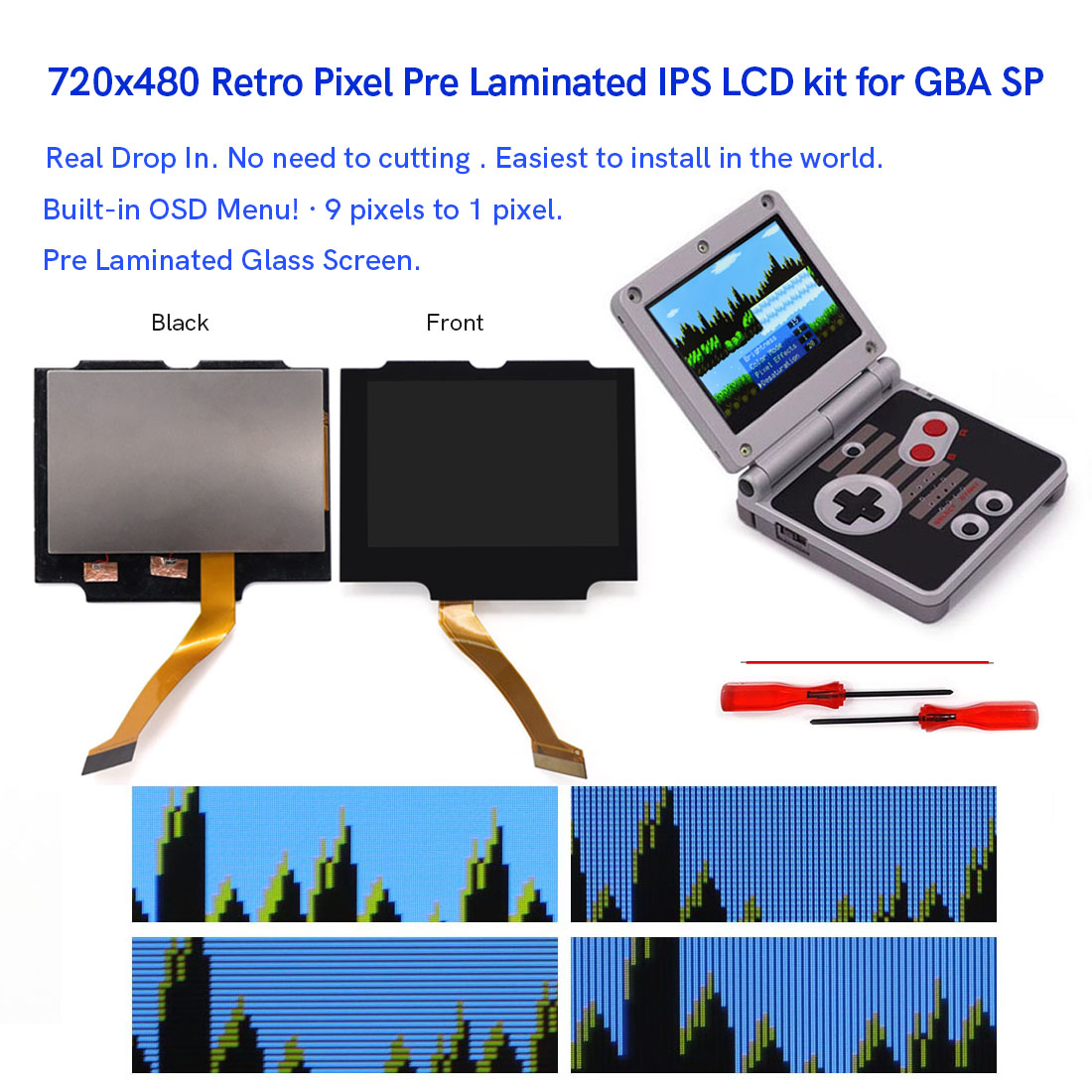 HD 3.0 inch voor GBA SP V5 gel - Lcd Screen Arcade recensie en prijs