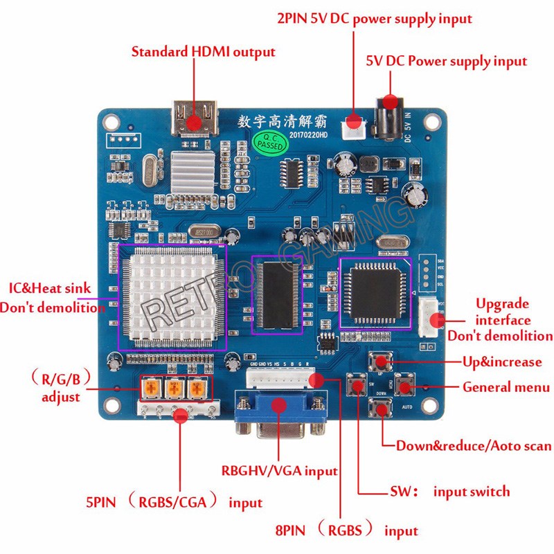 CGA NAAR HDMI Converter RGBS / - Arcade Vending Machine recensie en prijs